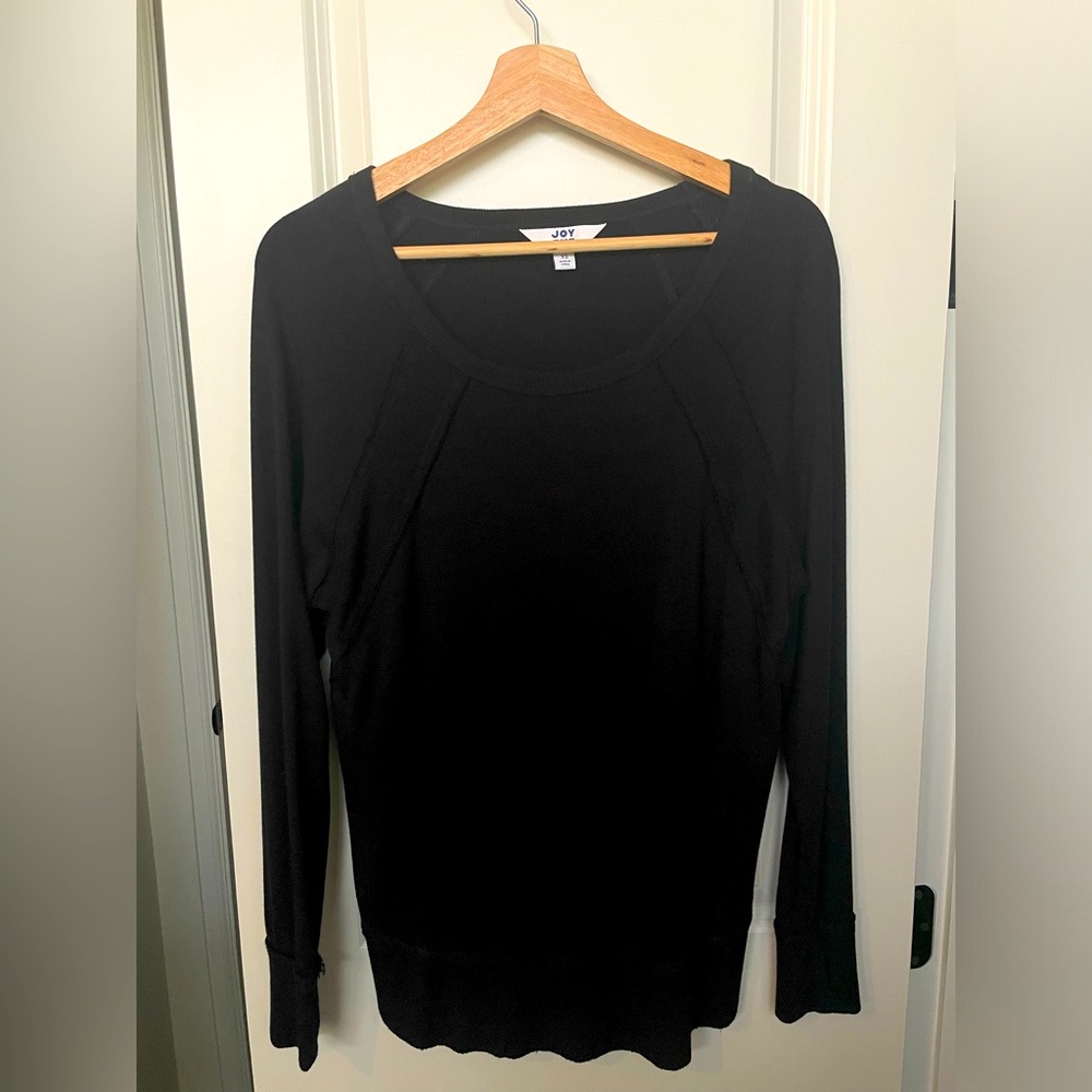 Black over sized long sleeve top